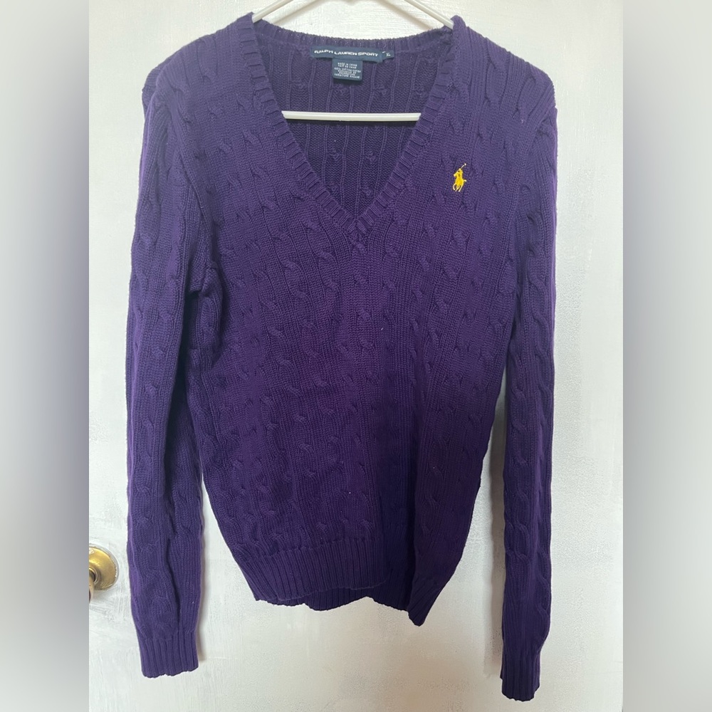 Purple and yellow XL polo Ralph Lauren sweater